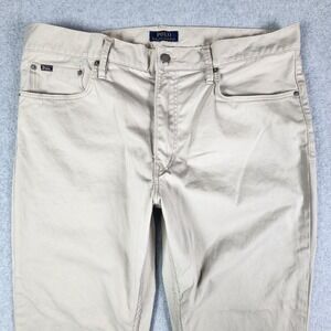 Polo Ralph Lauren Stretch Straight Fit Pants Men's 36x27 Beige Altered Tag 36x32